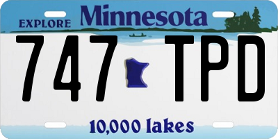 MN license plate 747TPD