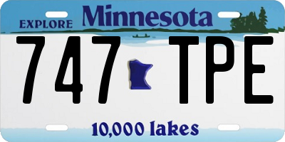 MN license plate 747TPE