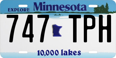 MN license plate 747TPH