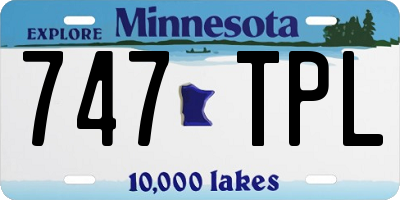 MN license plate 747TPL