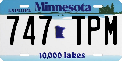 MN license plate 747TPM