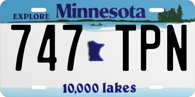MN license plate 747TPN