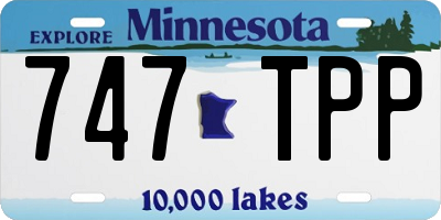 MN license plate 747TPP