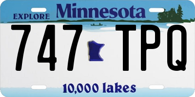 MN license plate 747TPQ
