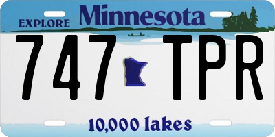 MN license plate 747TPR