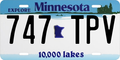 MN license plate 747TPV