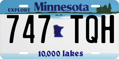 MN license plate 747TQH