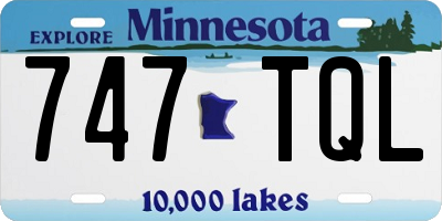 MN license plate 747TQL