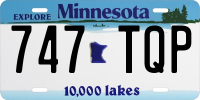 MN license plate 747TQP