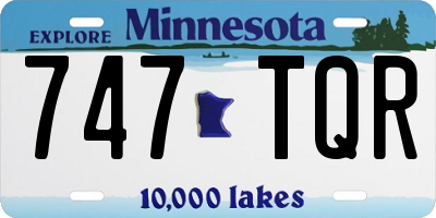 MN license plate 747TQR