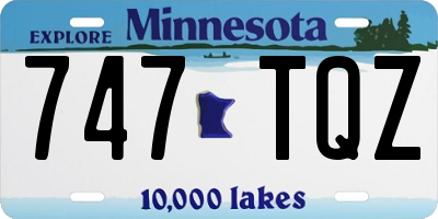 MN license plate 747TQZ