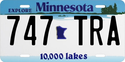 MN license plate 747TRA
