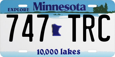 MN license plate 747TRC