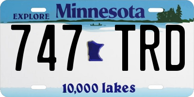 MN license plate 747TRD