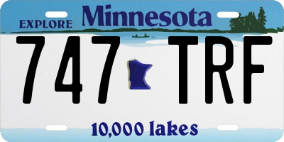 MN license plate 747TRF