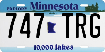 MN license plate 747TRG