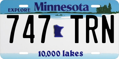 MN license plate 747TRN