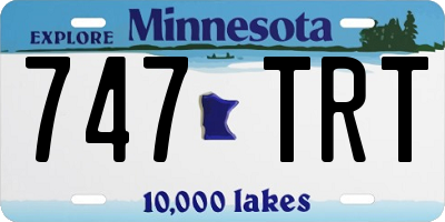 MN license plate 747TRT