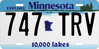 MN license plate 747TRV