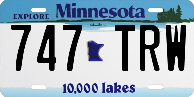 MN license plate 747TRW