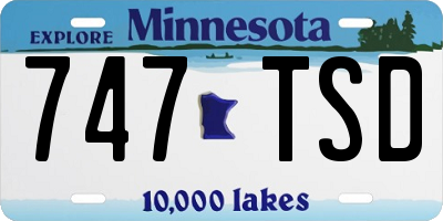 MN license plate 747TSD