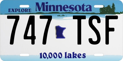 MN license plate 747TSF