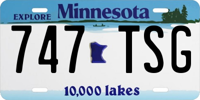 MN license plate 747TSG