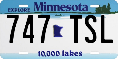 MN license plate 747TSL