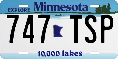 MN license plate 747TSP