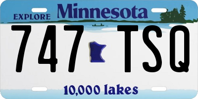 MN license plate 747TSQ