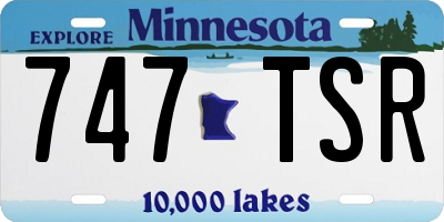 MN license plate 747TSR