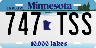 MN license plate 747TSS