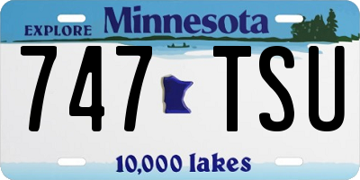 MN license plate 747TSU
