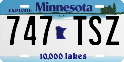 MN license plate 747TSZ