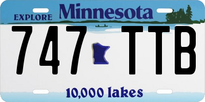 MN license plate 747TTB