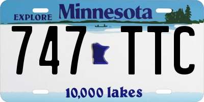 MN license plate 747TTC
