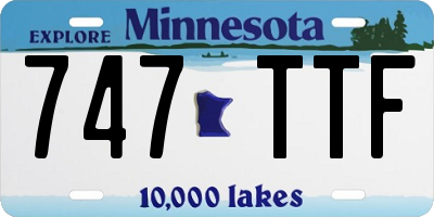 MN license plate 747TTF