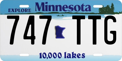 MN license plate 747TTG