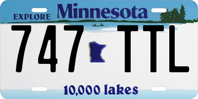 MN license plate 747TTL