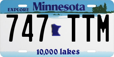 MN license plate 747TTM