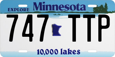 MN license plate 747TTP