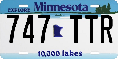 MN license plate 747TTR