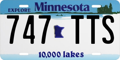 MN license plate 747TTS