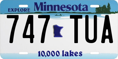 MN license plate 747TUA