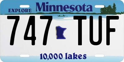 MN license plate 747TUF