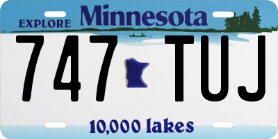 MN license plate 747TUJ