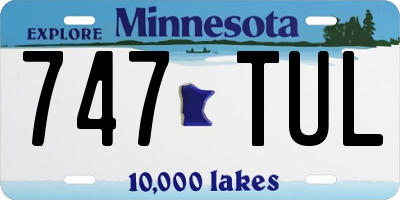 MN license plate 747TUL