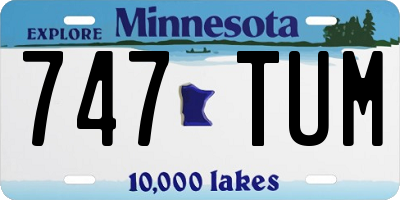 MN license plate 747TUM