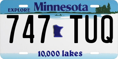 MN license plate 747TUQ