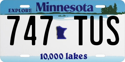 MN license plate 747TUS